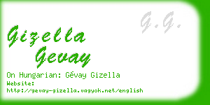 gizella gevay business card